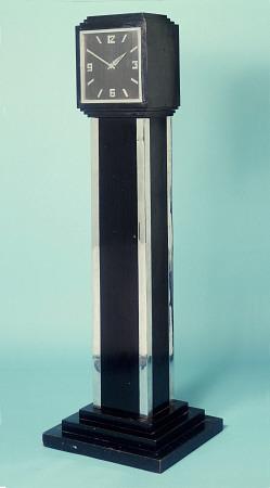 An Art Deco Ebonised Cocktail Cabinet - In The Form Of A Long Case Clock