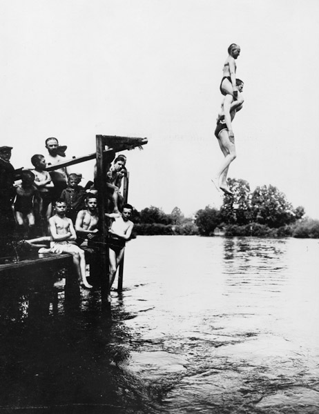 Badeleben an einem Berliner See/Haeckel von 