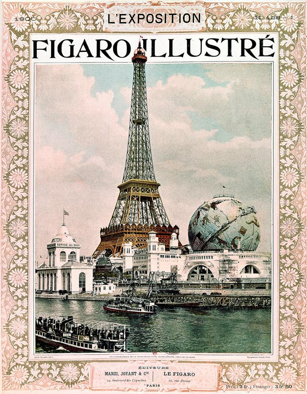 Cover of magazine Le Figaro Illustre : world fair in Paris, 1900 : Eiffel Tower, engraving von 