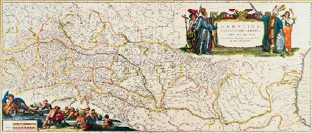 Donau, Landkarte W.J.Blaeu 1635