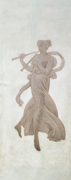 Frau mit Doppelfloete / Louis Lafitte von 