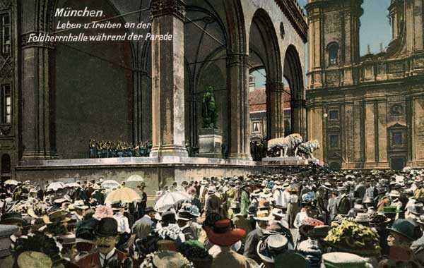 München, Feldherrnhalle während Parade von 
