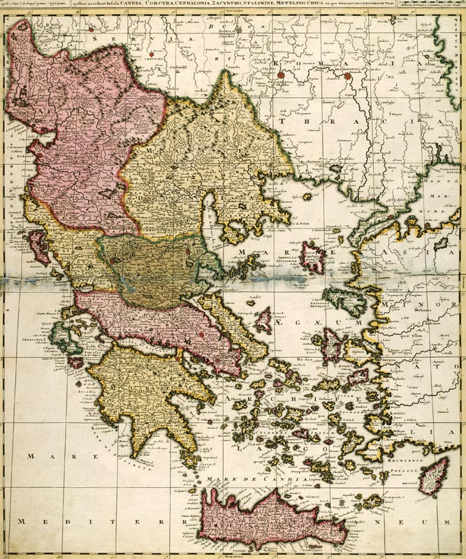 Griechenland, Landkarte von 