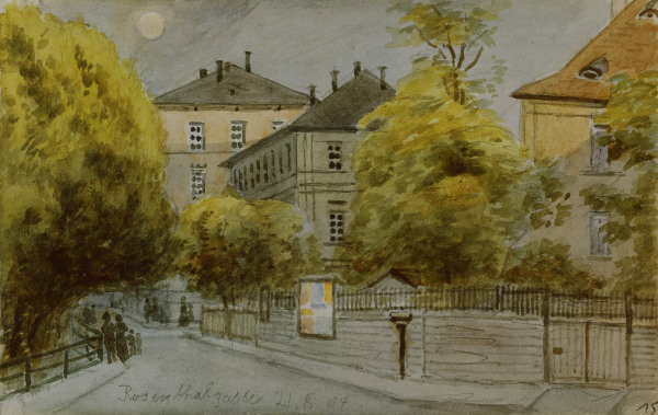 Leipzig, Rosenthalgasse, Aquarell 1904 von 