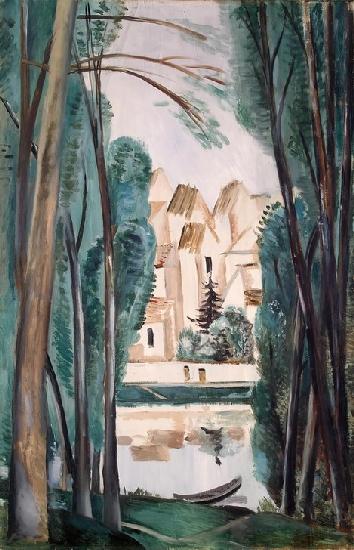 Landscape with a Boat at the Bank.