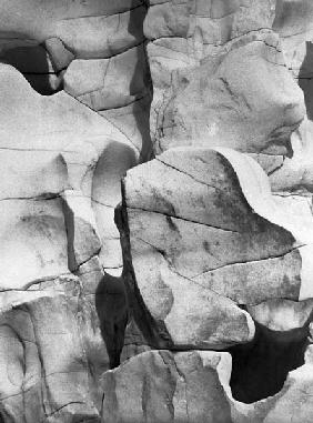 Marble rocks, Jabalpur, Madhya Pradesh (b/w photo) 