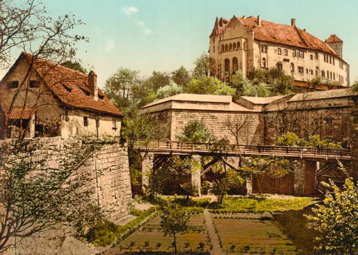 Nürnberg, Burg von Westen von 