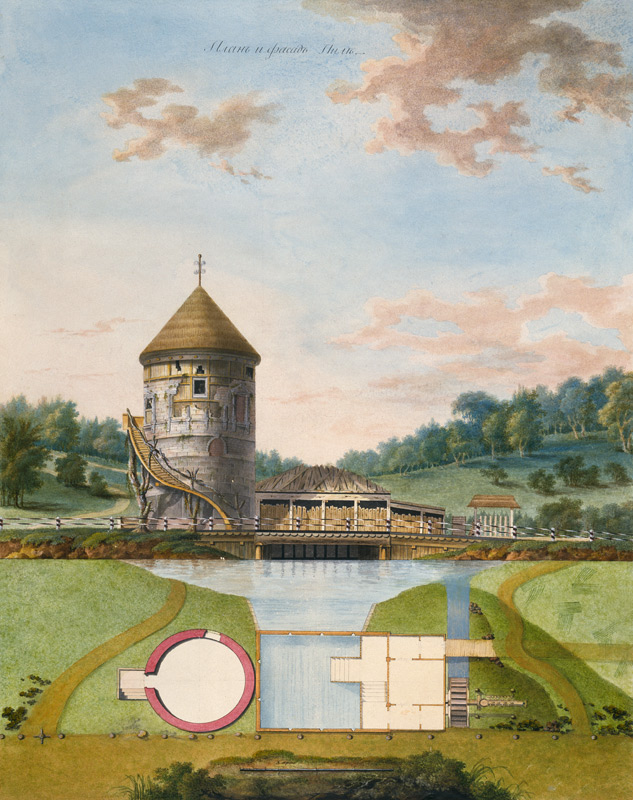 Pawlowsk, Schloßpark, Pil-Turm von 