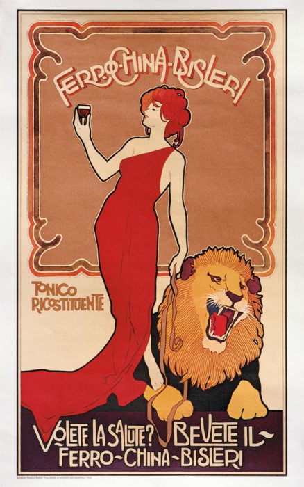 Poster advertising 'Bislieri Liqueur' von 