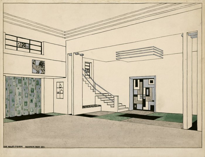 Projet pour le hall de l'Ambassade française à l'exposition des Arts décoratifs von 