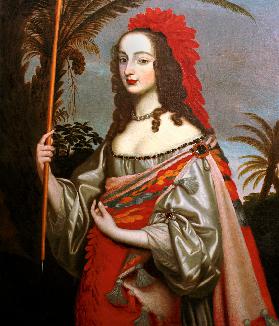 Sophie von Hannover als Indianerin, Gemälde von ihrer Schwester Louise Hollandine von der Pfalz