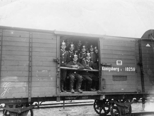 Soldaten eines Truppentransportes/Foto von 