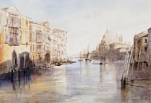 The Grand Canal, With Santa Maria Della Salute, Venice, Italy von 