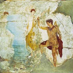 Perseus befreit Andromeda aus dem Haus der fünf Skelette