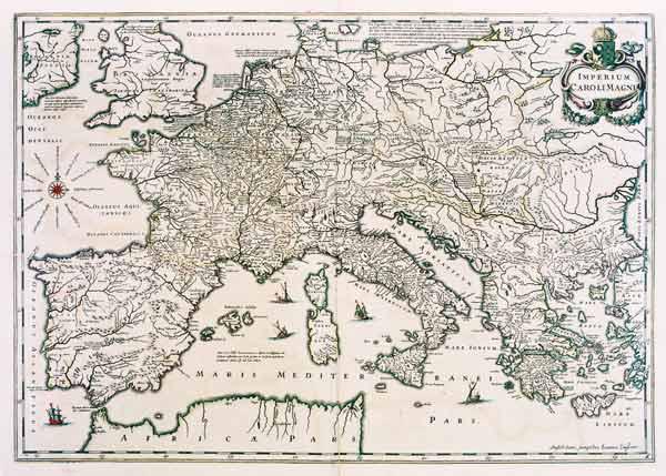 Landkarte Europa z.Zt.Karls d.Gr