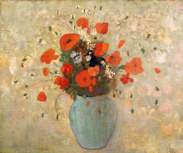 Vase of poppies von Odilon Redon