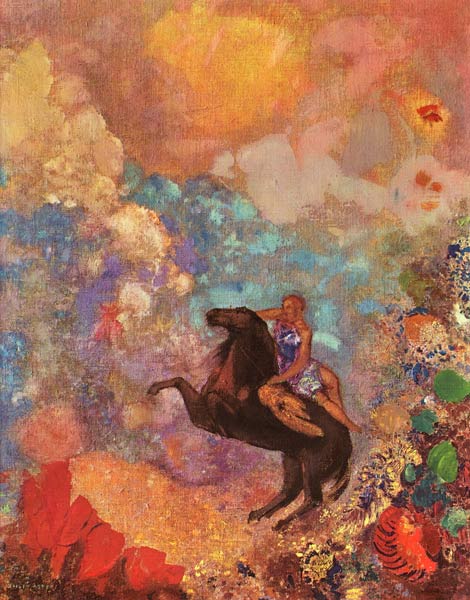 Muse auf Pegasus von Odilon Redon