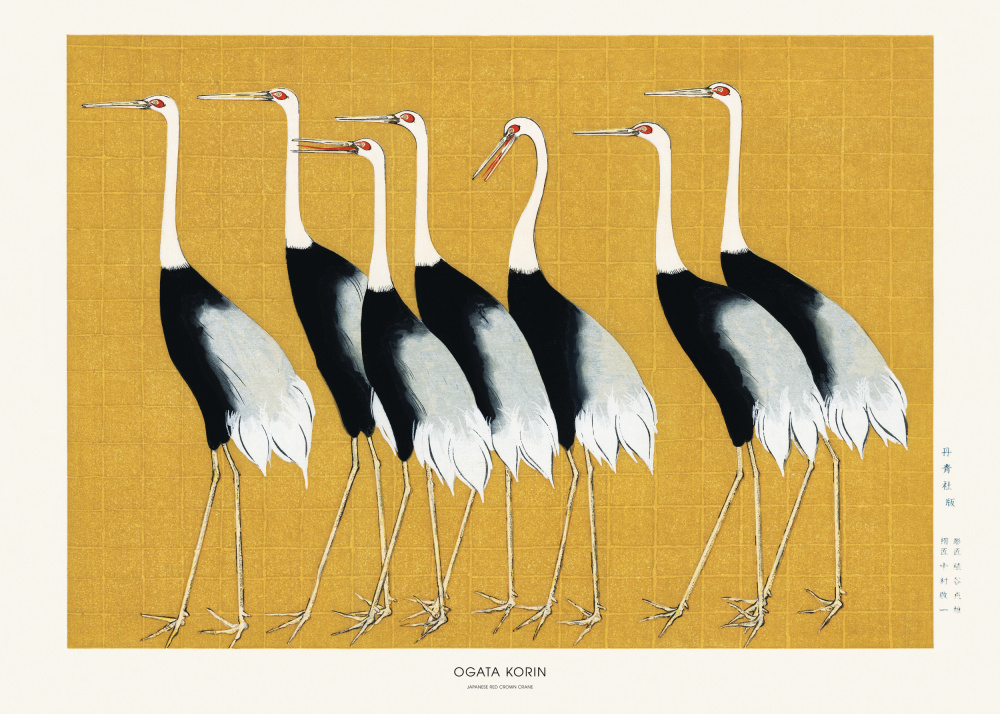Japanese Red Crown Crane von Ogata Korin