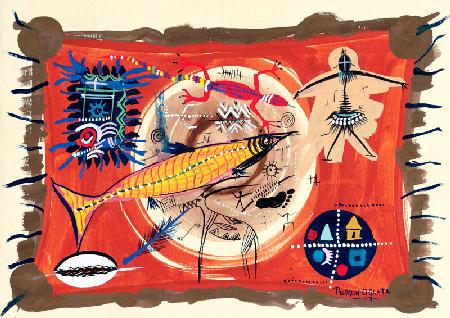 The Delta Habitat 1, 2003 (w/c & ink on paper) 