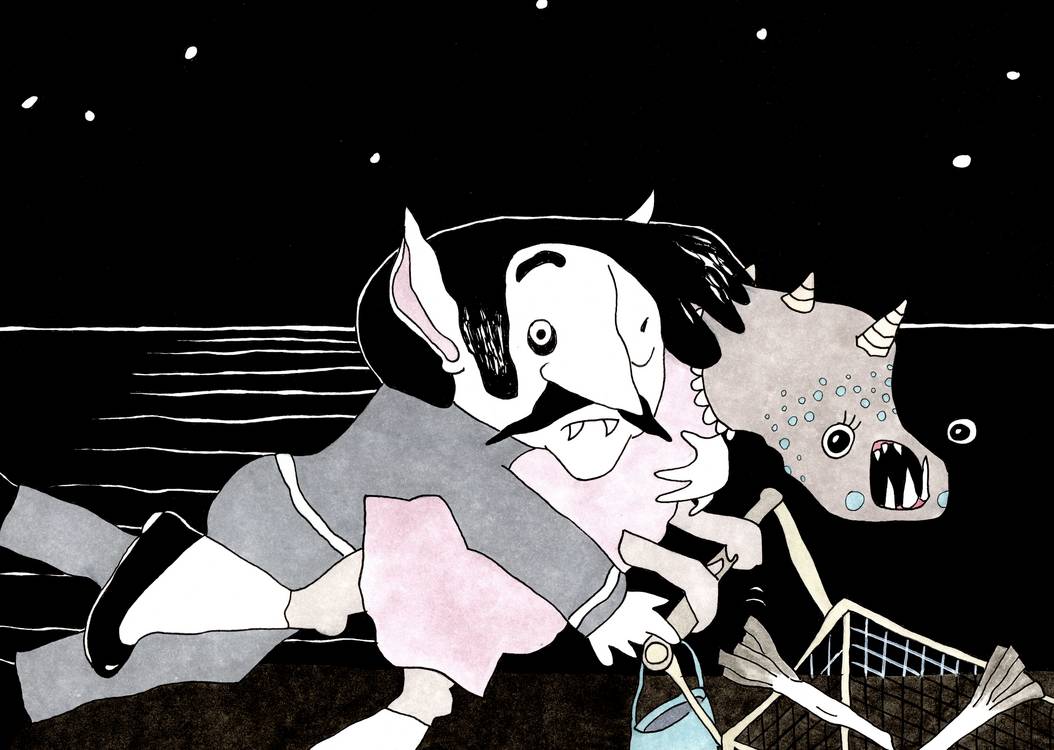 Nachts an der Promenade / Kampf um den Lauch von the Hinz