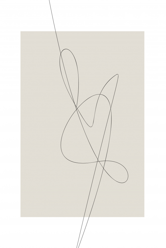 Beige Abstract von Oju Design