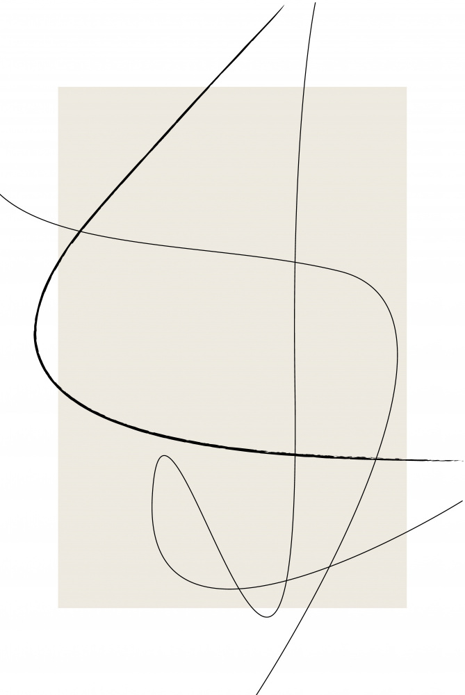 Beige Abstract von Oju Design