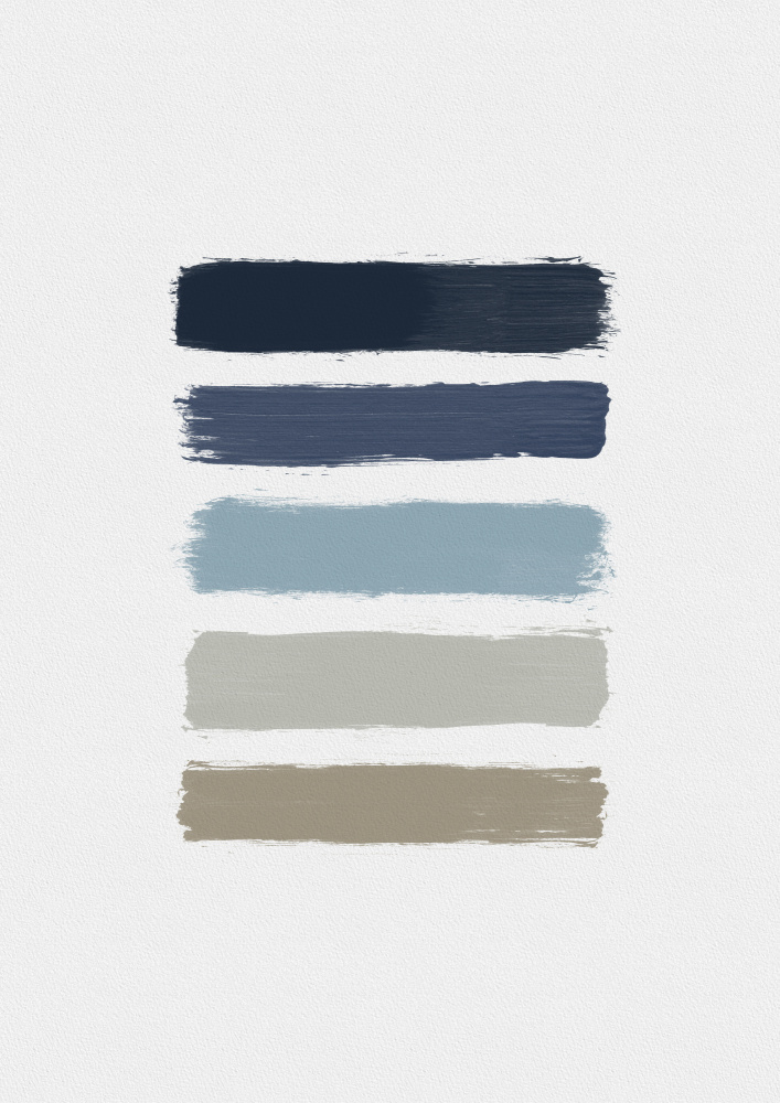 Blue & Taupe Stripes von Orara Studio