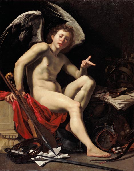 Amor als Künstler. von Orazio Riminaldi