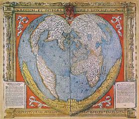 Weltkarte in Herzform