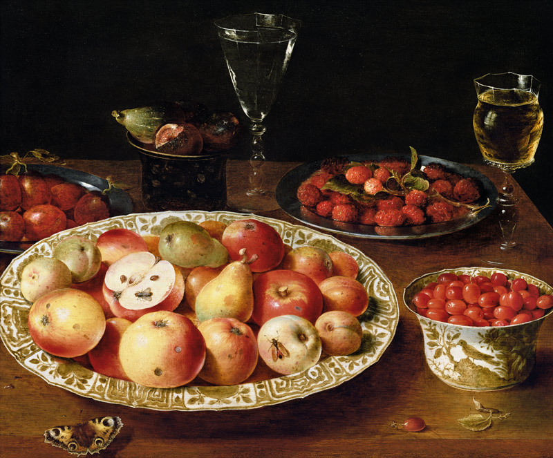 Still Life with Fruit in Wan-Li Porcelain Bowls von Osias Beert I.