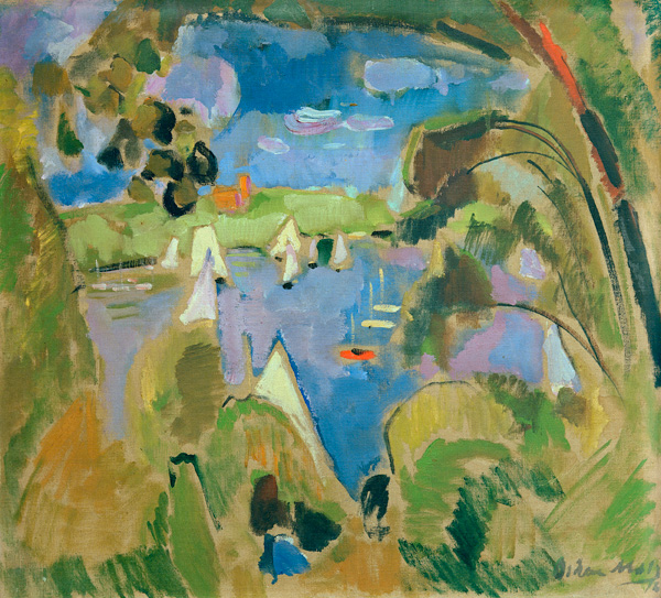 Blick auf die Havel ‘großes Fenster’, Berlin von Oskar Moll