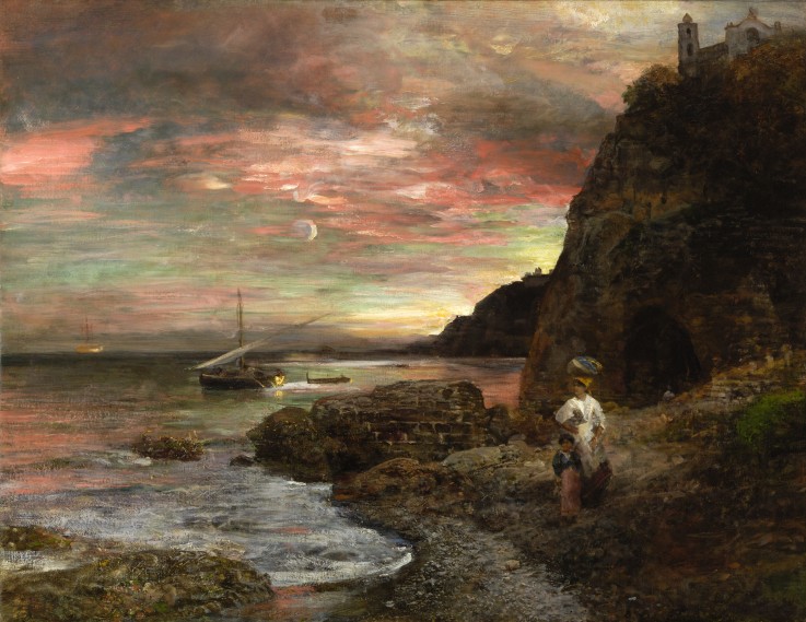Abendsonne am Posillipo von Oswald Achenbach