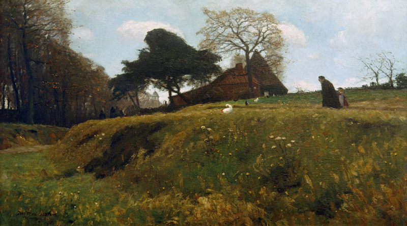 Haus unter Föhren von Otto Modersohn