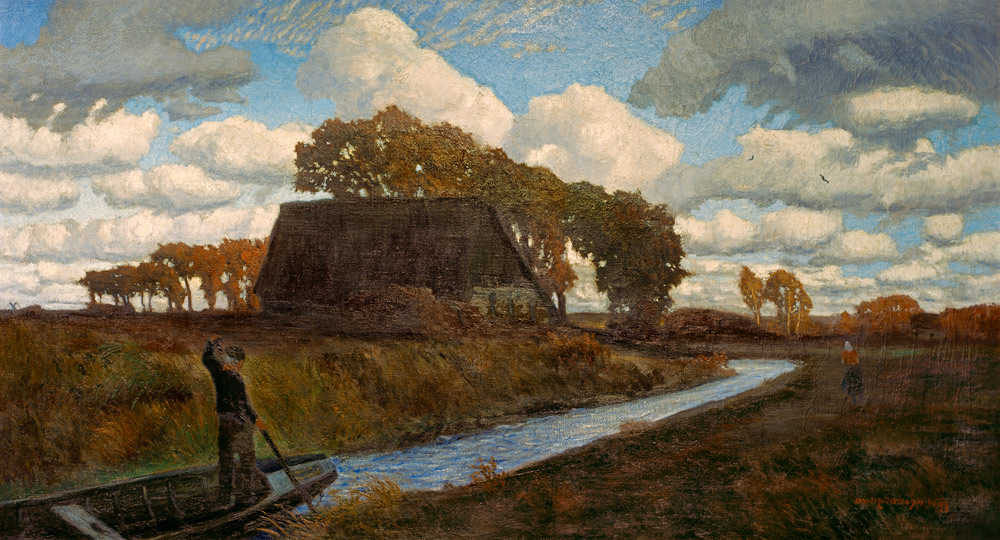 Herbstwetter. von Otto Modersohn