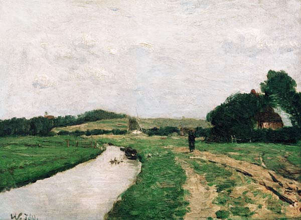Hammewiesen mit Weyerberg von Otto Modersohn