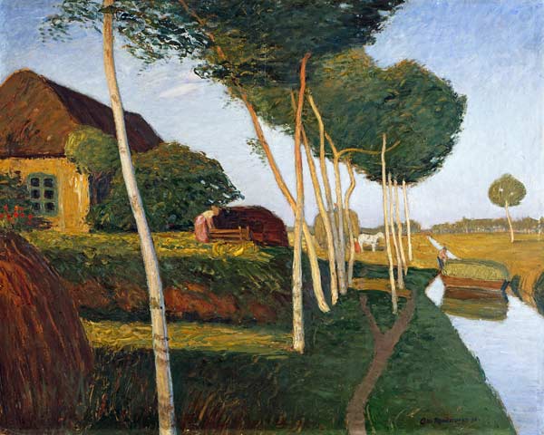 Heuernte im Moor von Otto Modersohn