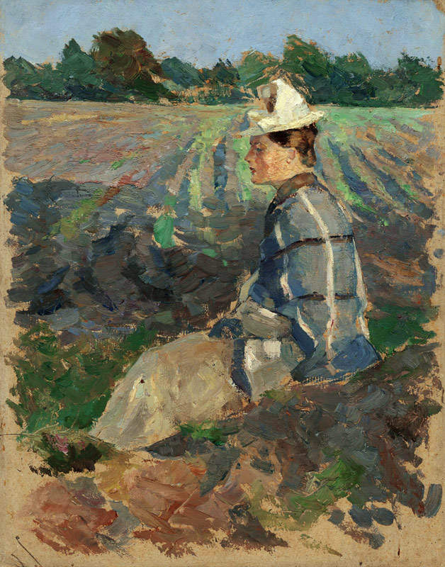 O.Ubbelohde, Hanna Ubbelohde im Plaid von Otto Ubbelohde