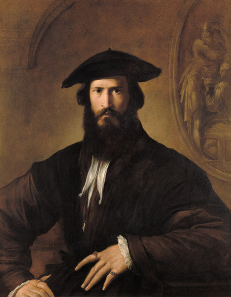 Bildnis eines bärtigen Mannes. von Parmigianino