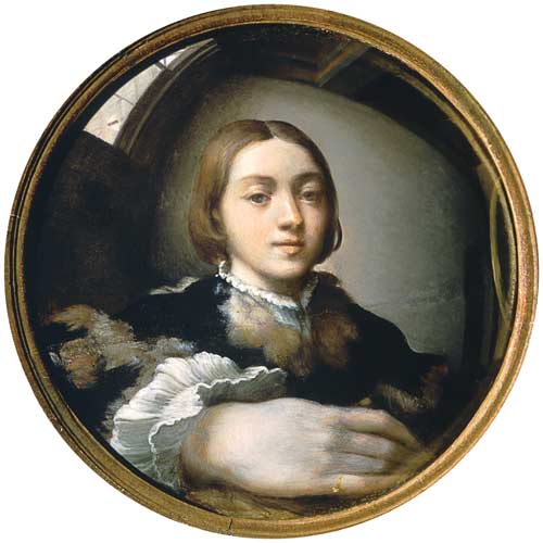 Selbstbildnis im Konvexspiegel von Parmigianino