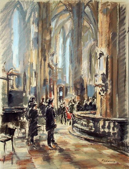 Inside Stephansdom (pastel on paper)  von  Pat  Maclaurin