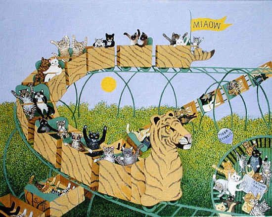 Roller Coaster (oil on canvas)  von Pat  Scott