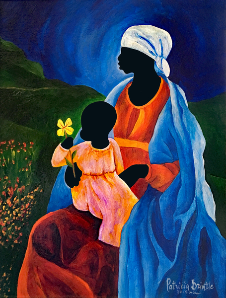 Madonna and child of the dogwood von Patricia  Brintle