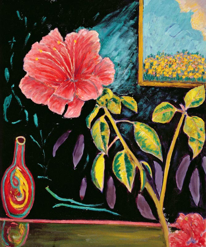 Hibiscus with Vase von  Patricia  Eyre
