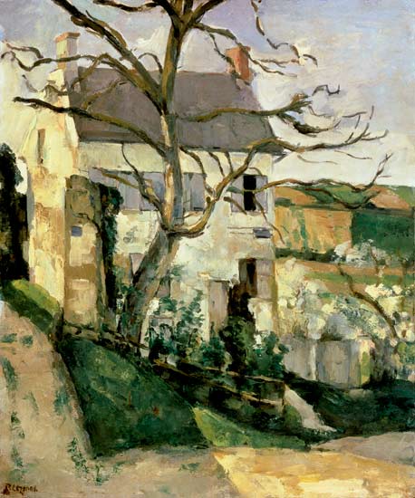 Kahler Baum und Haus. von Paul Cézanne