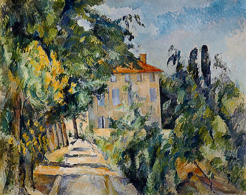 Haus mit rotem Dach von Paul Cézanne