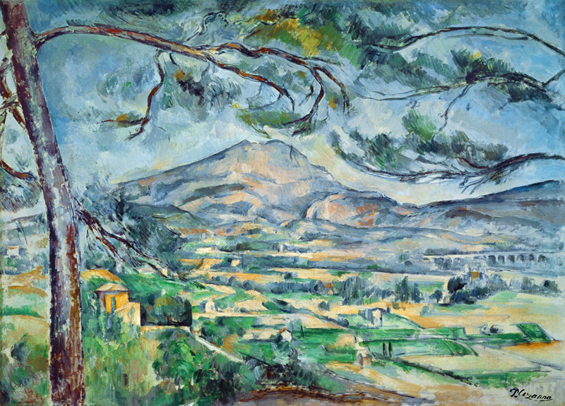 Montagne Sainte-Victoire mit großer Pinie von Paul Cézanne