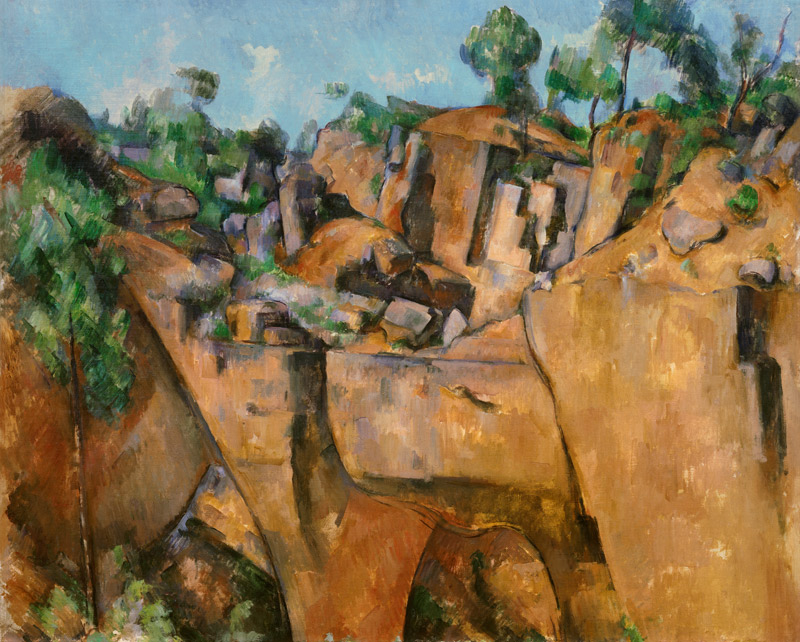 Steinbruch bei Bibémus. von Paul Cézanne