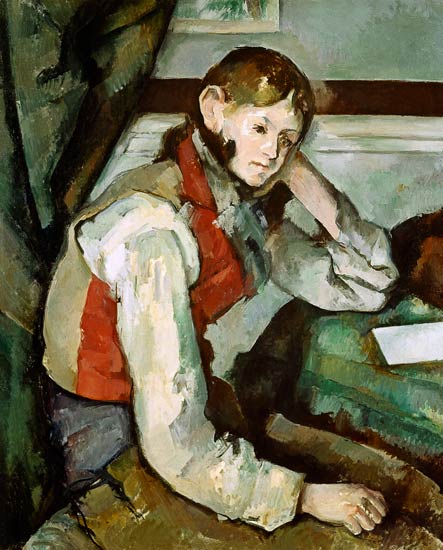 Der Knabe mit der roten Weste von Paul Cézanne