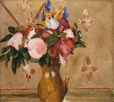Blumenstrauss in einer braunen Vase II.
