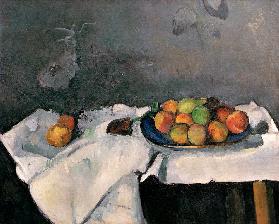 Teller mit Pfirsichen